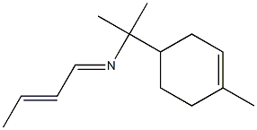 But-2-enylidene-[1-methyl-1-(4-methyl-cyclohex-3-enyl)-ethyl]-amine Struktur