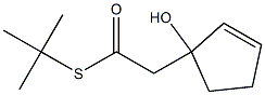 S-(tert-Butyl) (1-hydroxy-2-cyclopenten-1-yl)ethanethioate Struktur