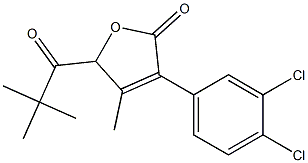 3-(3,4-dichlorophenyl)-5-pivaloylmethyl-2H,5H-furan-2-one Struktur