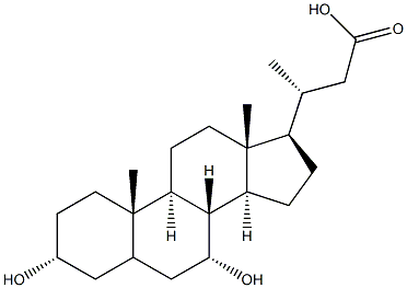 23-norchenodeoxycholic acid Struktur