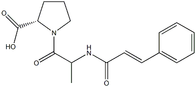 N-(2-(3-phenyl-2-propenoylamino)propanoyl)proline Struktur