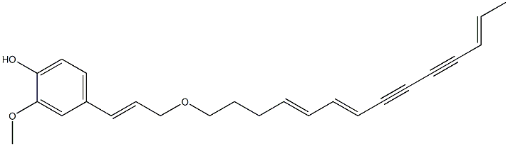 1-O-feruloyl-tetradeca-4,6,12-triene-8,10-diyne Struktur