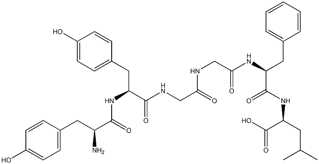 tyrosyl-tyrosyl-glycyl-glycyl-phenylalanyl-leucine Struktur