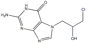 7-(3-chloro-2-hydroxypropyl)guanine Struktur