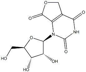 1-(beta-ribofuranosyl)furo(3,4-d)pyrimidine-2,4,7(1H,3H,5H)-trione Struktur