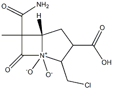 2-chloromethyl-6-carbamoylmethylpenam-1,1-dioxide-3-carboxylic acid Struktur