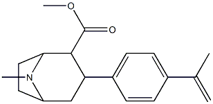 3-(4'-isopropenylphenyl)tropane-2-carboxylic acid methyl ester Struktur