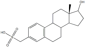 17-hydroxyestra-1,3,5(10)-trien-3-ylmethanesulfonic acid Struktur