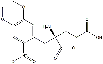 alpha-(4,5-dimethoxy-2-nitrobenzyl) glutamate Struktur