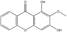 1,3-dihydroxy-2-methoxyxanthone Struktur