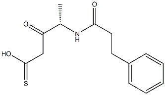 N-(benzylacetyl)alanylthioacetic acid Struktur