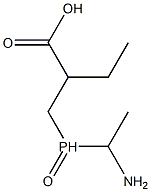 3-((1-aminoethyl)phosphinyl)-2-ethylpropionic acid Struktur