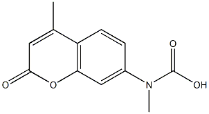 7-carboxymethylamino-4-methylcoumarin Struktur