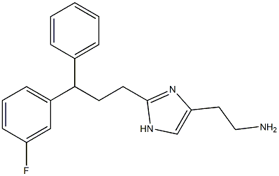 2-(2-(3-(3-fluorophenyl)-3-phenylpropyl)-1H-imidazol-4-yl)ethanamine Struktur