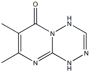 1,4-dihydro-7,8-dimethyl-6H-pyrimido(1,2-b)-1,2,4,5-tetrazin-6-one Struktur