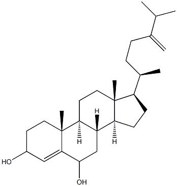 24-methylenecholest-4-ene-3,6-diol Struktur