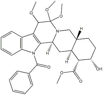 trimethoxybenzoylyohimbine Struktur