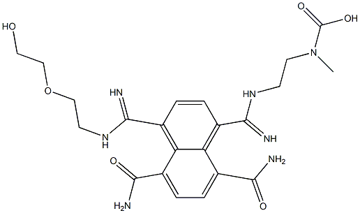 N-(2-(2-hydroxyethoxy)ethyl)-N'-(2-(N,N-dimethylamino)ethyl)-1,4,5,8-naphthalenetetracarboxylic diimide Struktur