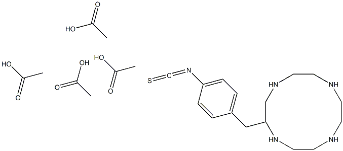 2-(4-isothiocyanatobenzyl)-1,4,7,10-tetraazacyclododecane tetraacetic acid Struktur