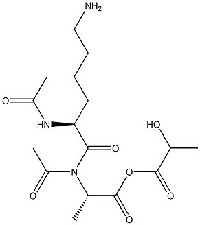 diacetyllysylalanine lactate Struktur