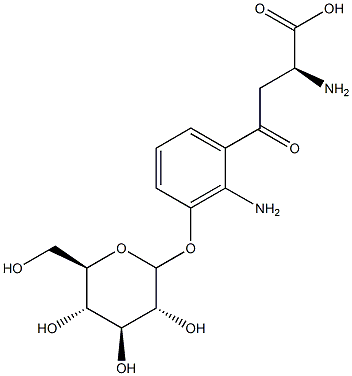 3-hydroxykynurenine glucoside Struktur