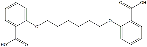 1,6-bis(carboxyphenoxy)hexane Struktur