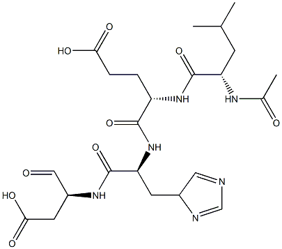 acetyl-leucyl-glutamyl-histidyl-aspartal Struktur