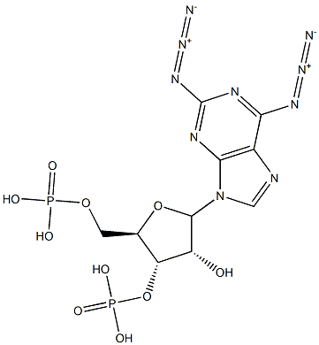 2,6-diazido-9-(ribofuranosyl)purine 3',5'-bisphosphate Struktur