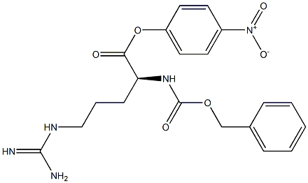 N-benzyloxycarbonylarginine 4-nitrophenyl ester Struktur