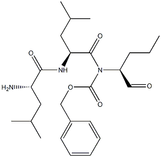 carbobenzyloxy-leucyl-leucyl-norvalinal Struktur