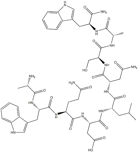 alanyl-tryptophyl-glutaminyl-aspartyl-leucyl-asparagyl-seryl-alanyl-tryptophanamide Struktur