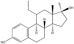 11-ethyl-17-methylestradiol Struktur