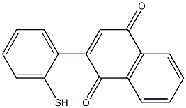 2-mercaptophenyl-1,4-naphthoquinone Struktur