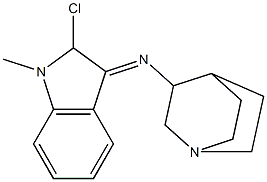 2-chloro-3-(3-quinuclidylimino)-1-methylindole Struktur