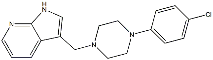 3-((4-(4-chlorophenyl)piperazin-1-yl)methyl)-1H-pyrrolo(2,3-b)pyridine Struktur