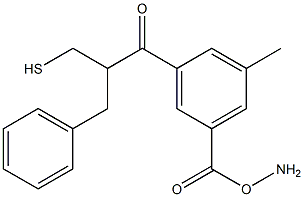 3-(2-benzyl-3-mercaptopropionyl) amino-5-methylbenzoic acid Struktur