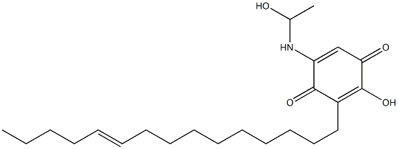 2-hydroxy-5-(ethanolamino)-3-(10'-pentadecenyl)-1,4-benzoquinone Struktur