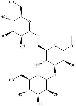 methyl 3,6-di-O-(mannopyranosyl)mannopyranoside Struktur