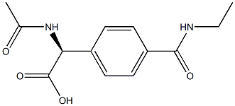 2-(4'-(ethylcarbamoyl)phenyl)-N-acetylglycine Struktur