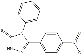 5-(4-nitrophenyl)-4-phenyl-2,4-dihydro-3H-1,2,4-triazole-3-thione Struktur