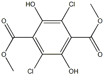 dimethyl-3,6-dichloro-2,5-dihydroxyterephthalate Struktur