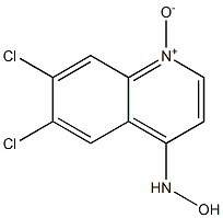 6,7-DICHLORO-4-(HYDROXYAMINO)QUINOLINE1-OXIDE Struktur