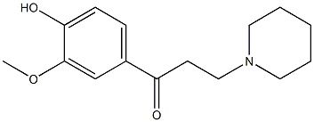 3-PIPERIDYL-1-(3'-METHOXY-4'HYDROXYPHENYL)-1-PROPANONE Struktur