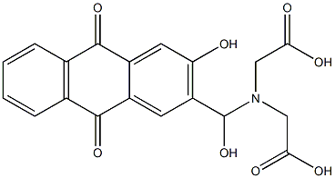 1,2-DIHYDROXYANTHRAQUINONE-3-METHYLIMINODIACETICACID Struktur