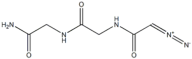 N-(DIAZOACETYL)-GLYCYLGLYCINAMIDE Struktur