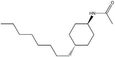 TRANS-N-ACETYL-4-N-OCTYLCYCLOHEXYLAMINE Struktur