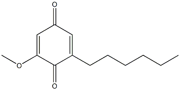 2-METHOXY-6-HEXYL-1,4-BENZOQUINONE Struktur