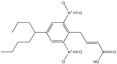 2,6-DINITRO-4-(1-PROPYLPENTYL)-PHENYLCROTONATE Struktur