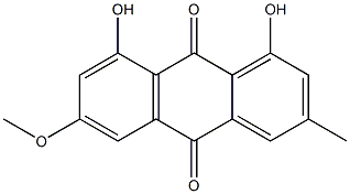 1,8-DIHYDROXY-3-METHYL-6-METHOXYANTHRAQUINONE Struktur