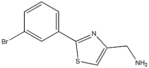 [2-(3-Bromophenyl)thiazol-4-yl]methylamine Struktur